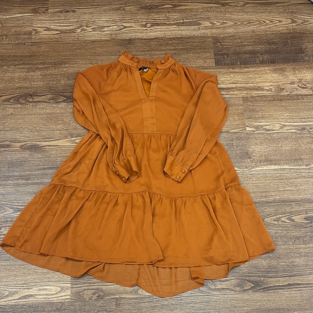 1. State Women's Midi Dress in Warm Orange